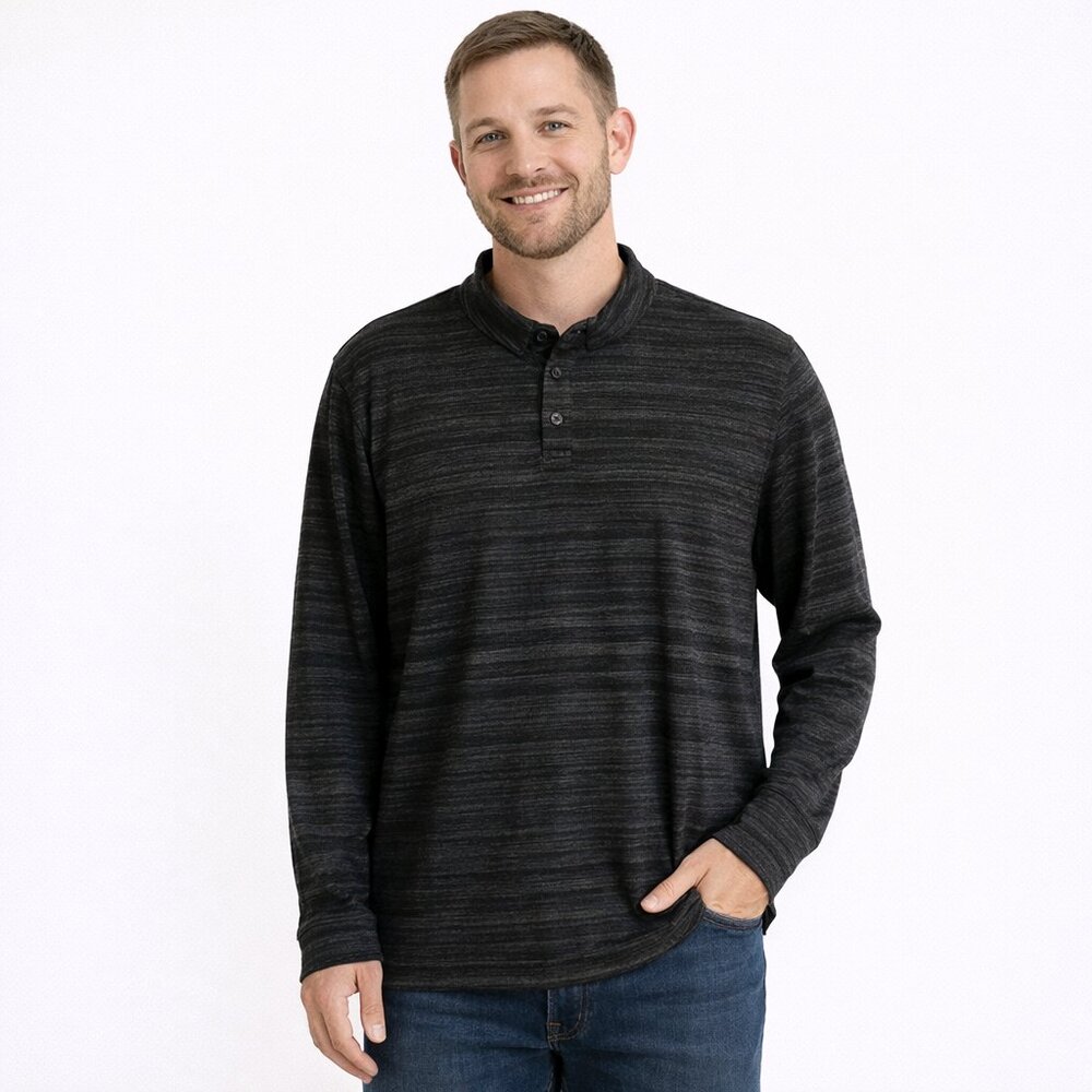 JOE Joesph Abboud Heathered Charcoal Polo 3X